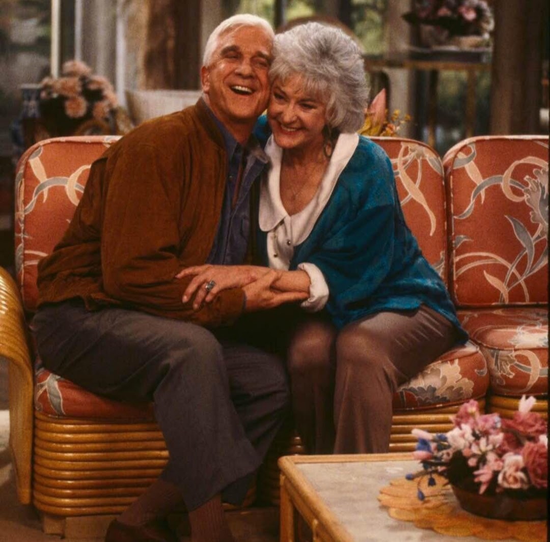 Dorothy with Leslie Nielsen